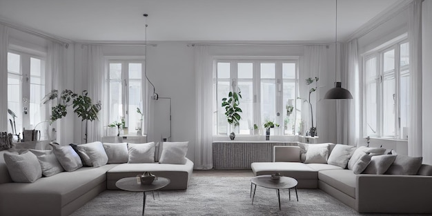 Дизайн квартиры с белой мебелью: Современная кухня с минималистичным оформлением